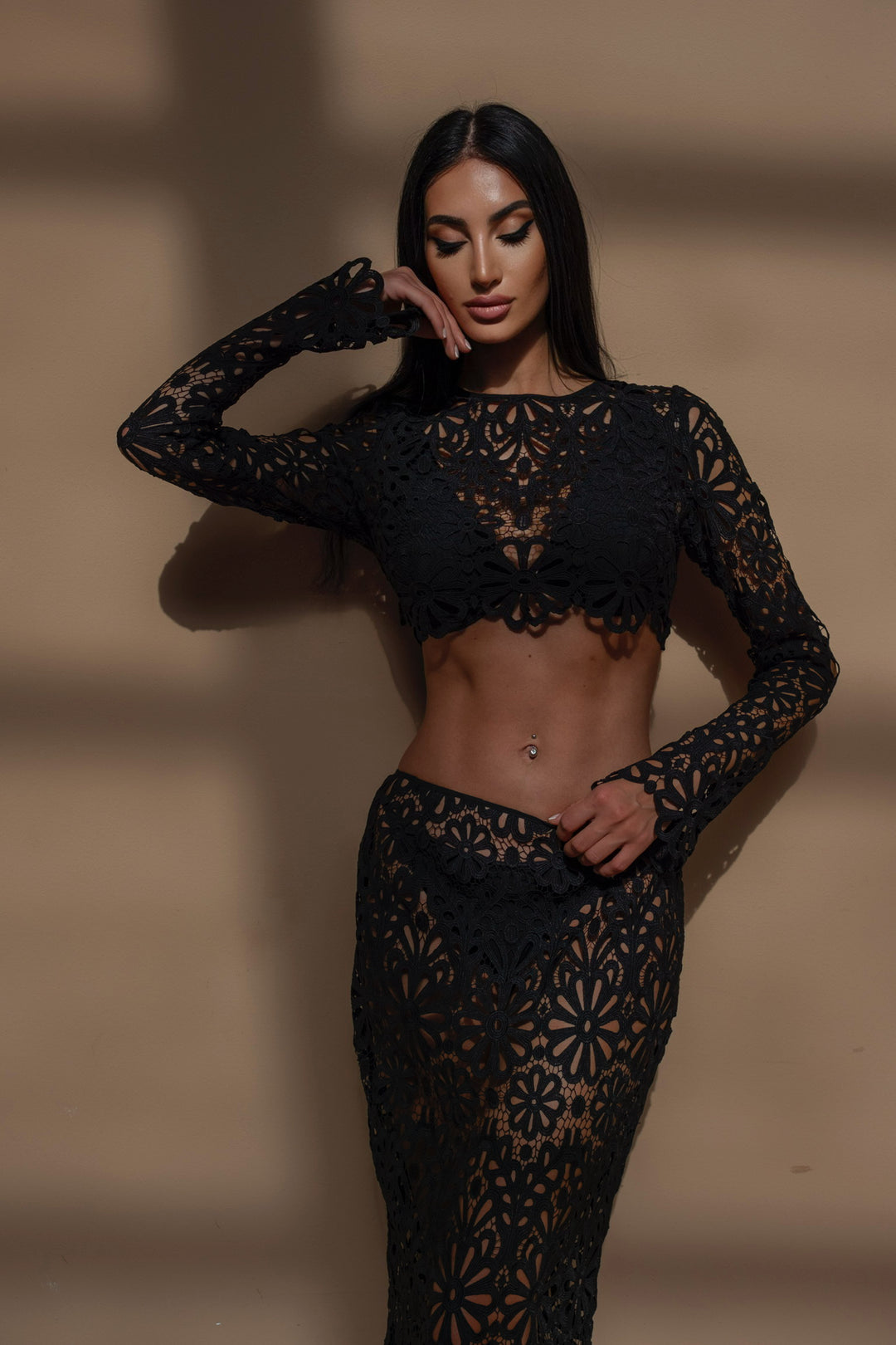 Black Floral Crop Top – www.melissaphair.com