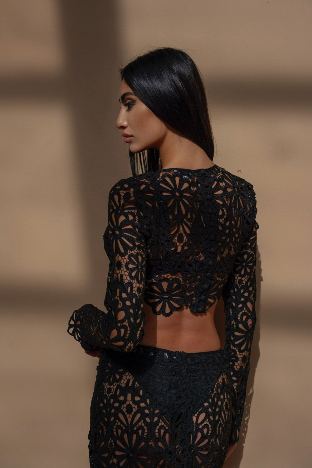 Black Floral Crop Top - www.melissaphair.com