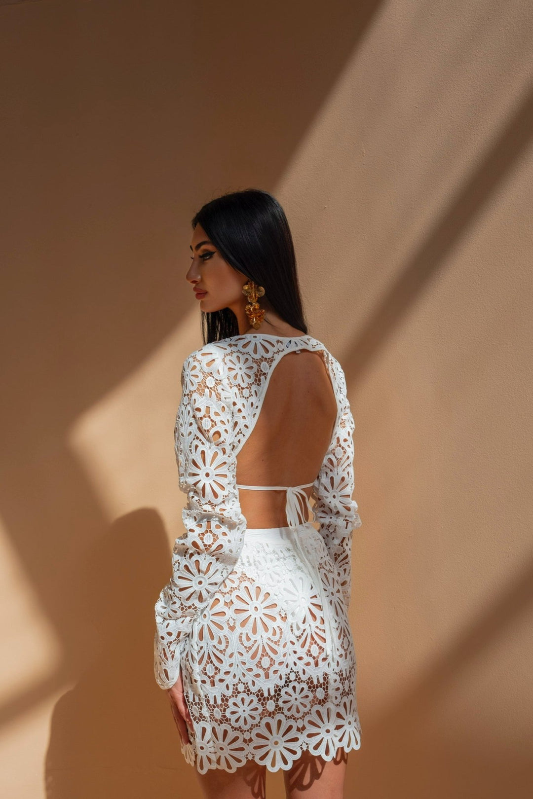 Crochet Floral Mini Dress - www.melissaphair.com