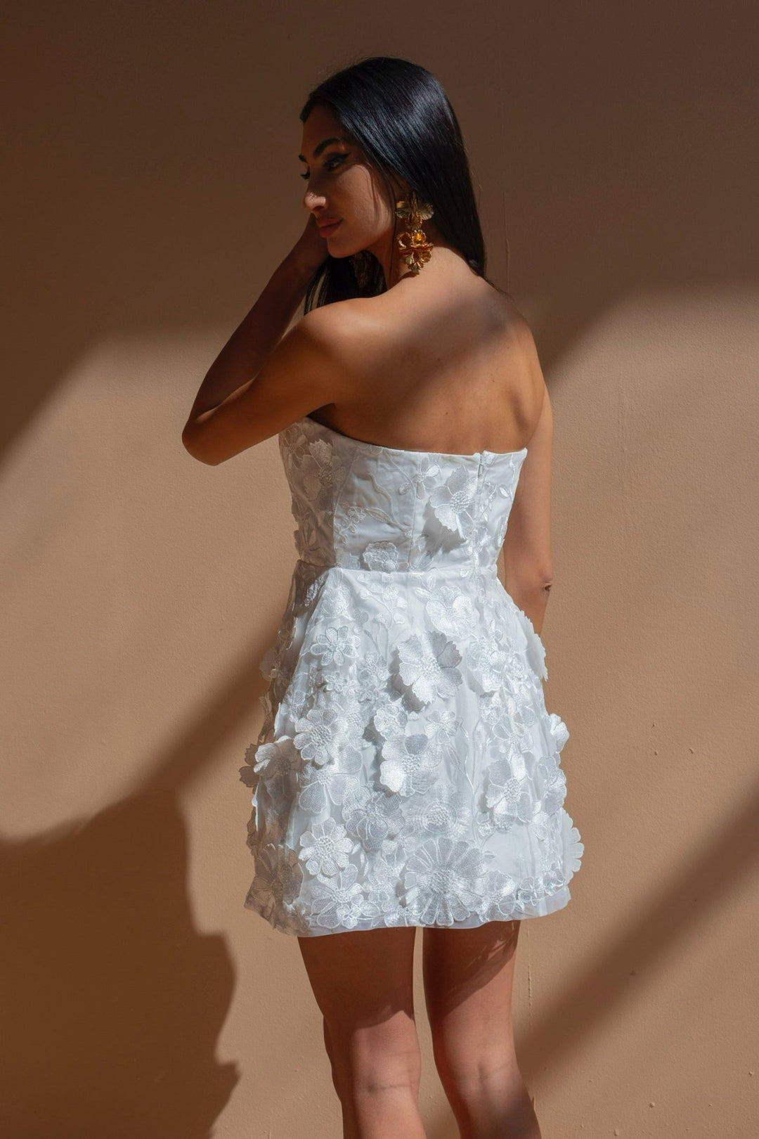 Floral Bridal Mini Dress - www.melissaphair.com