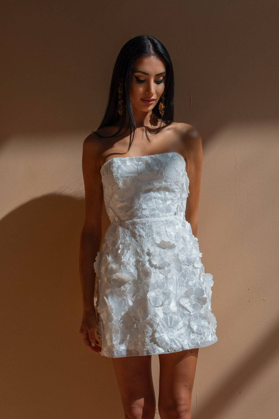 Floral Bridal Mini Dress - www.melissaphair.com