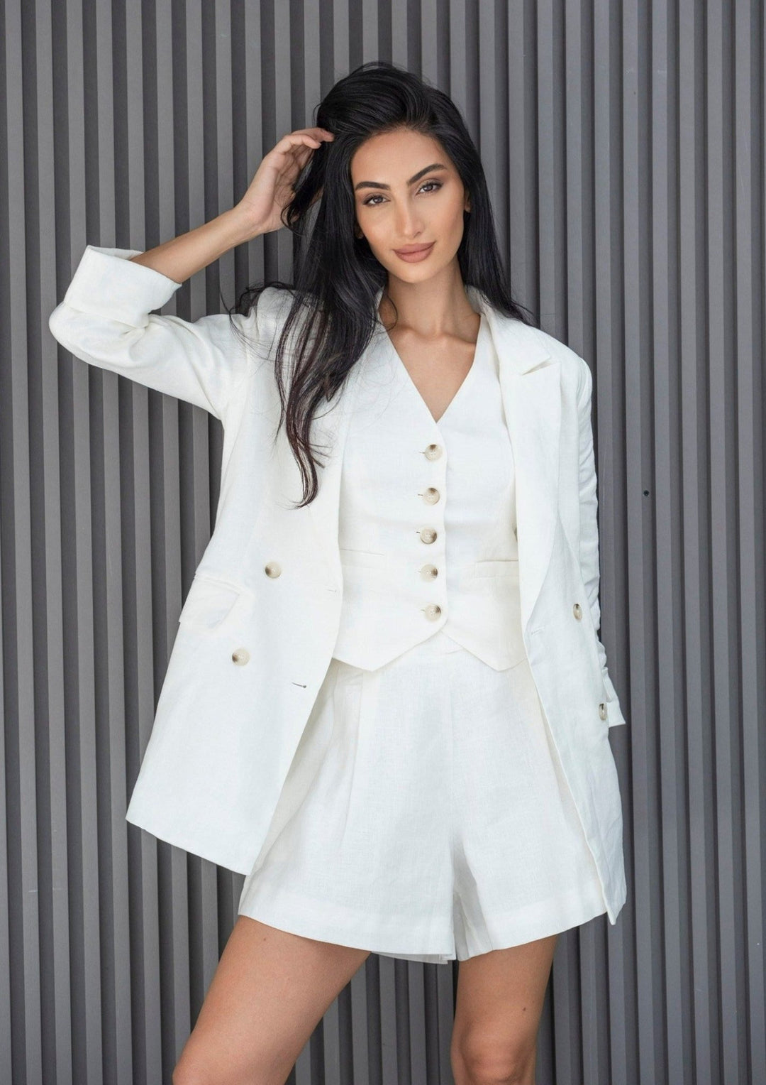 Monte Carlo Linen Tailored Blazer - www.melissaphair.com