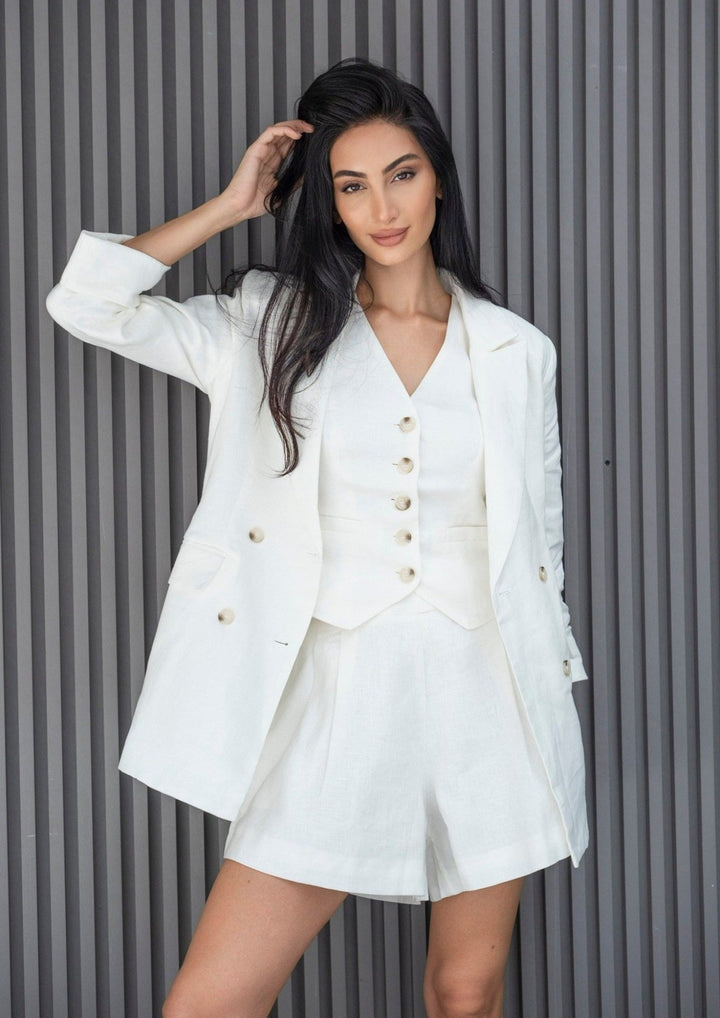 Monte Carlo Linen Tailored Blazer - www.melissaphair.com