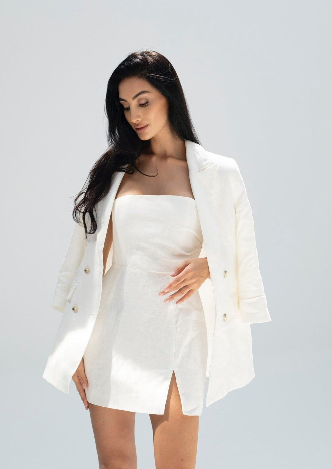 Monte Carlo Linen Tailored Blazer - www.melissaphair.com
