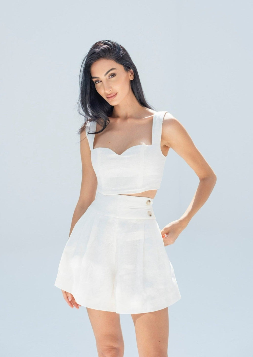 Monte Carlo Linen Tailored Shorts - www.melissaphair.com