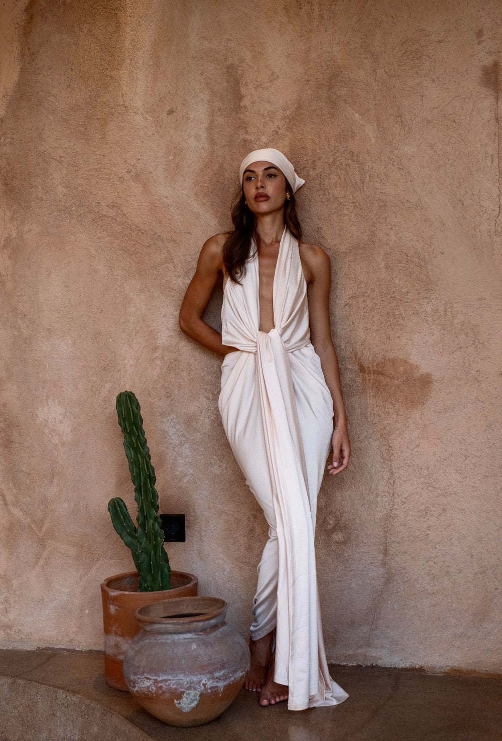 The Amalfi Headscarf In Rose - www.melissaphair.com