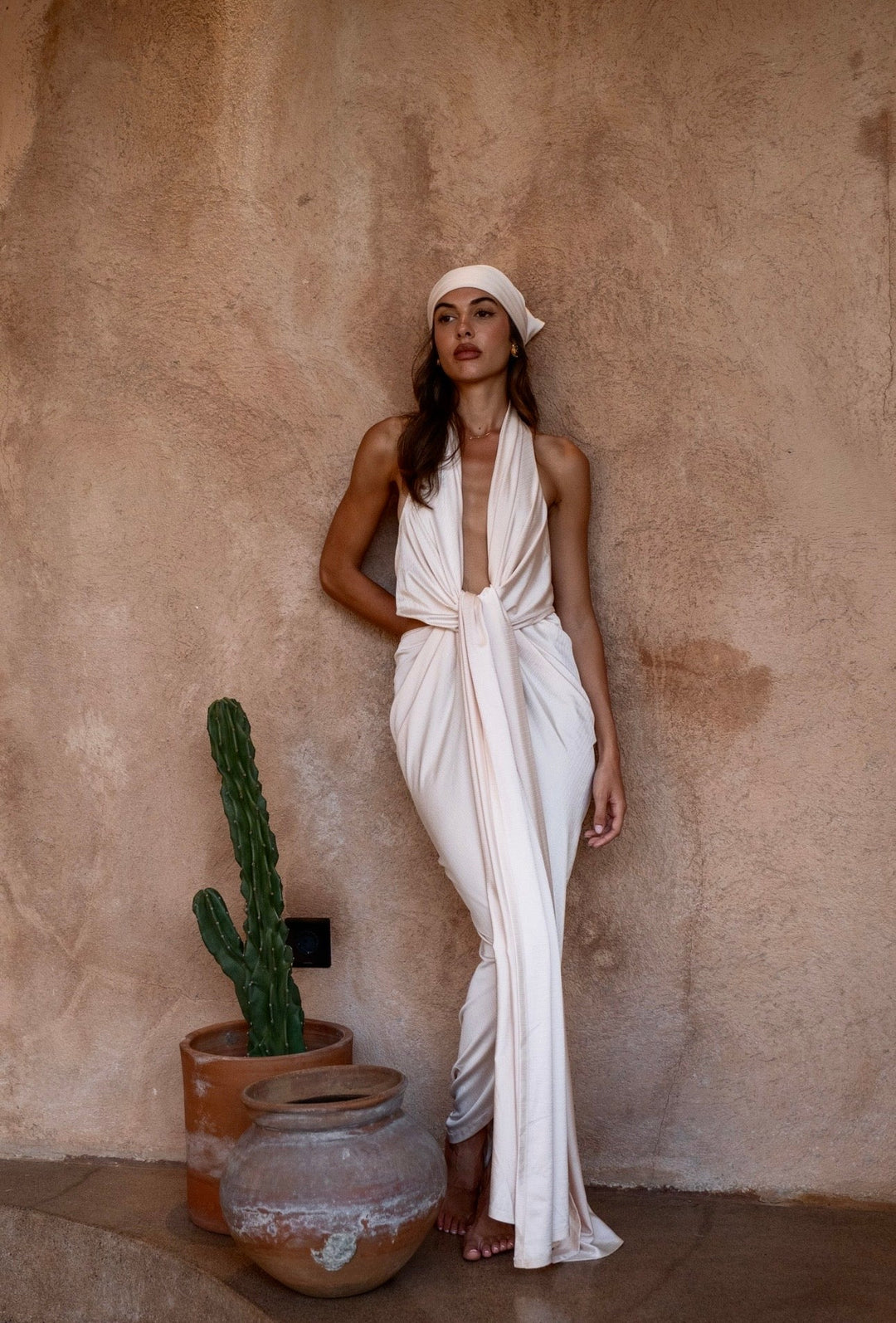 The Amalfi Headscarf In Rose - www.melissaphair.com
