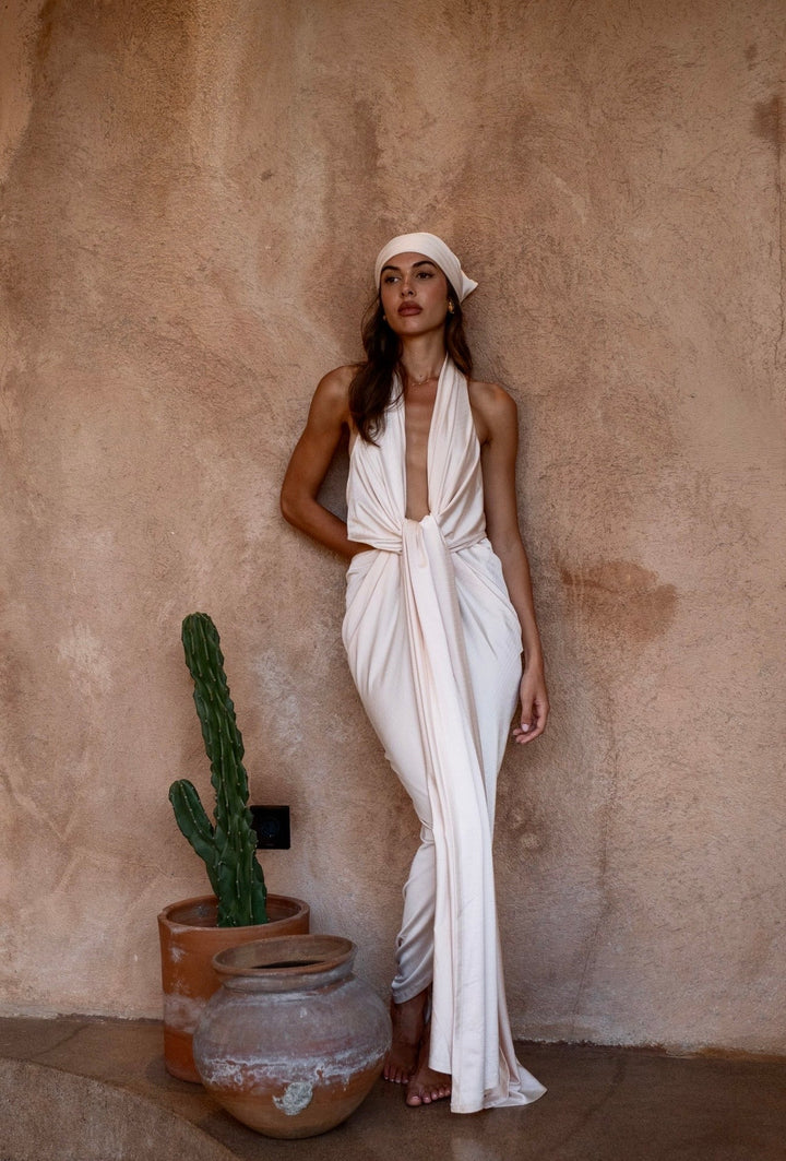 The Amalfi Headscarf In Rose - www.melissaphair.com