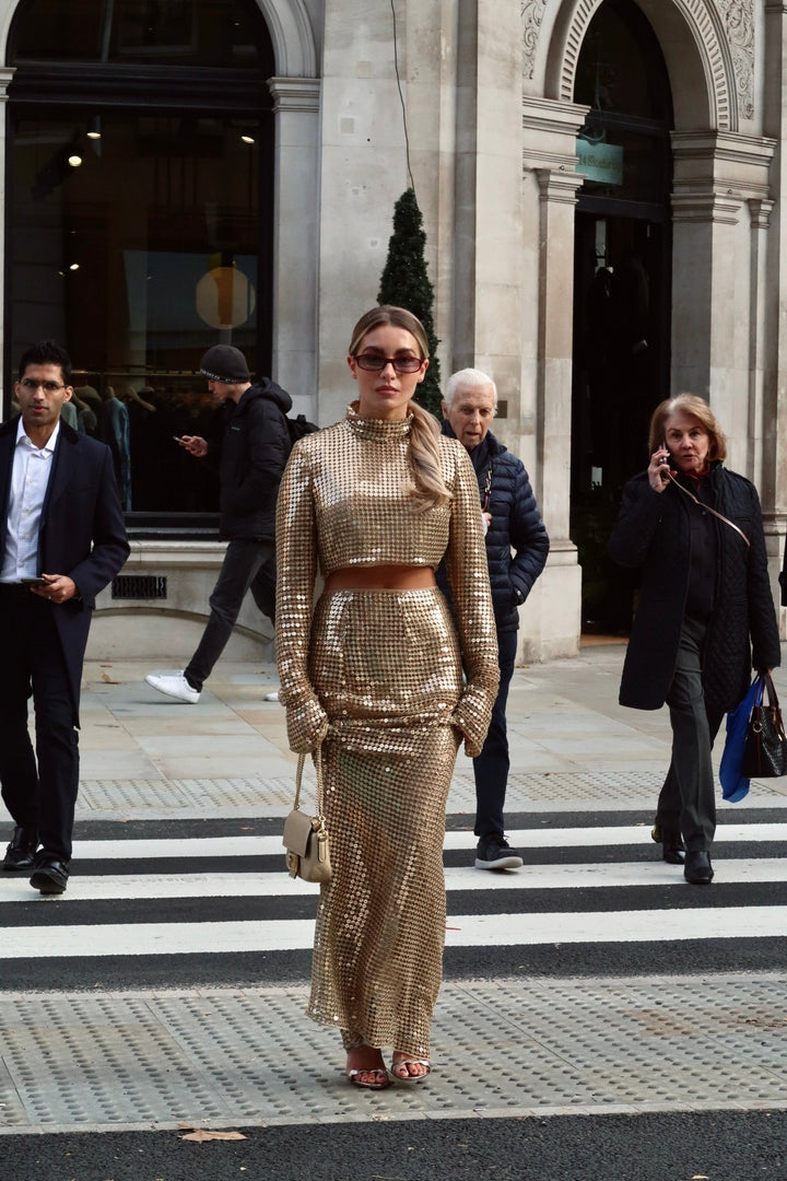 The Melissa Gold Maxi Skirt - www.melissaphair.com