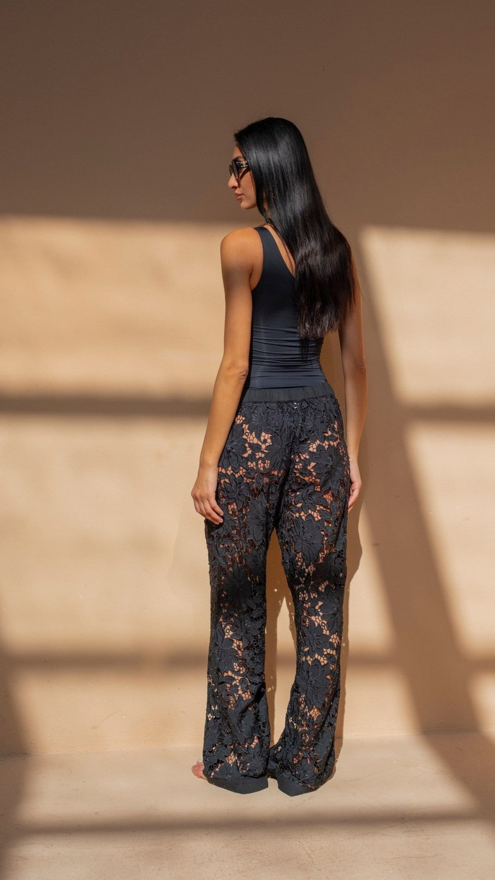 The Mirelle Lace Trousers in Black - www.melissaphair.com