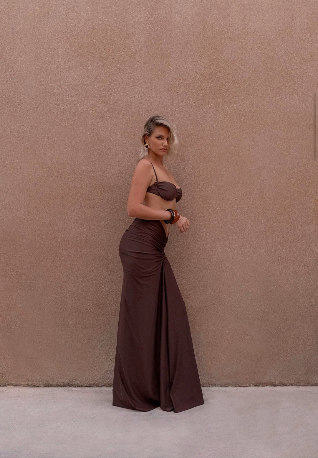 The Monaco Maxi Skirt in Espresso - www.melissaphair.com