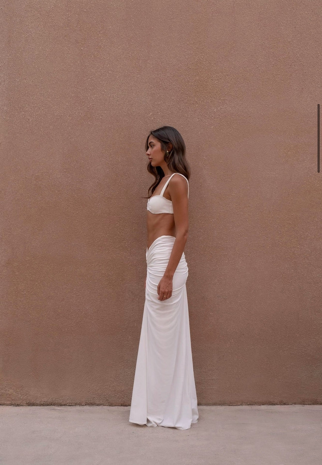 The Monaco Maxi Skirt in White - www.melissaphair.com