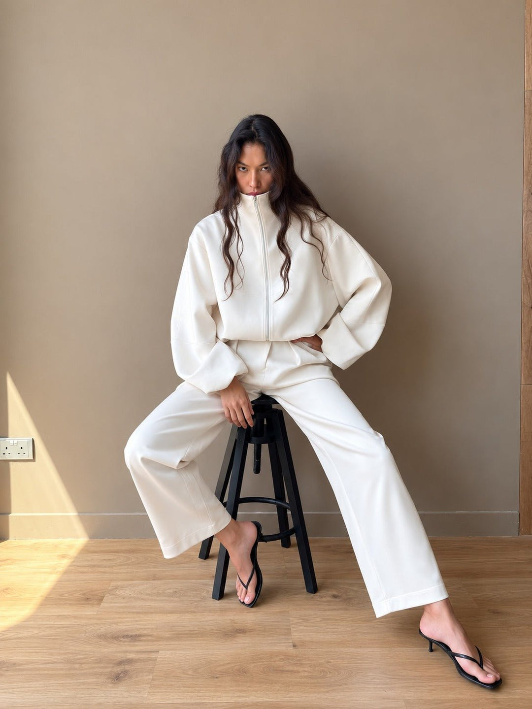 The Satin Bomber in Ivory - Melissa Phair