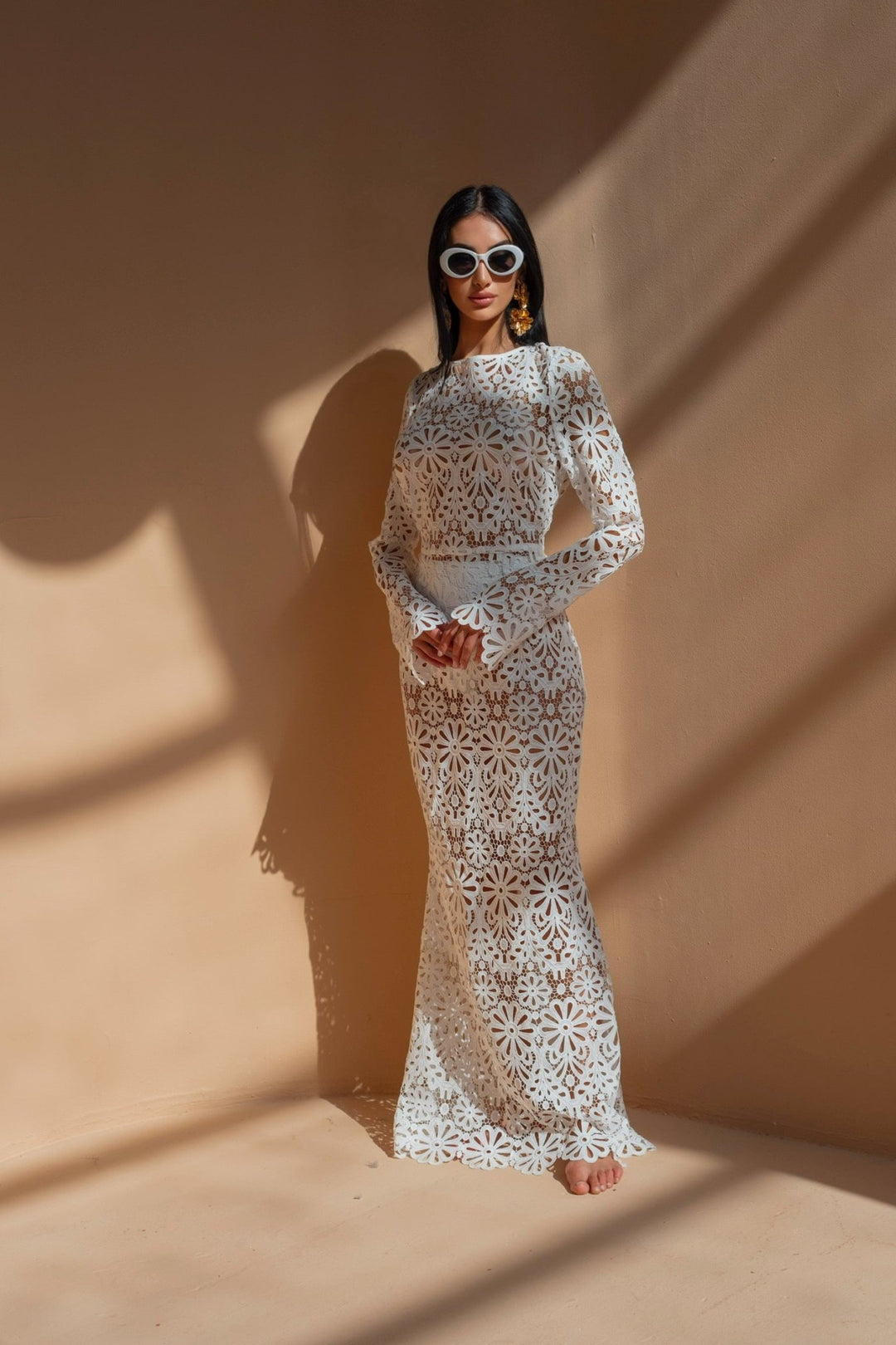 White Backless Maxi Dress - www.melissaphair.com