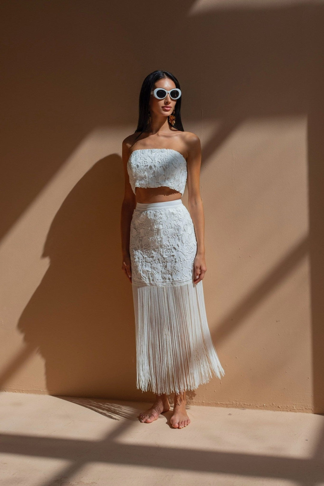 White Bandeau Crop Top - www.melissaphair.com