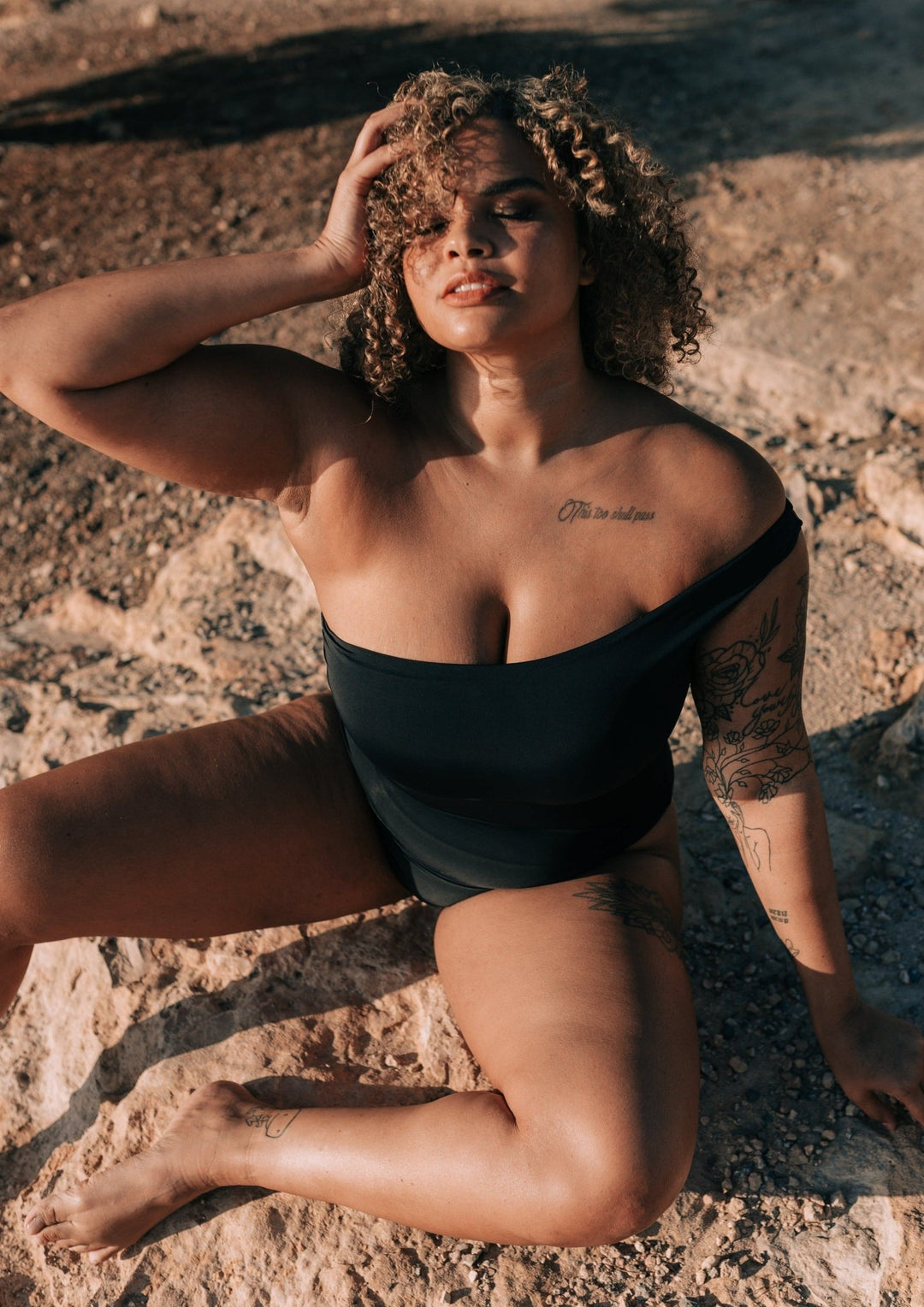 Aphrodite One Shoulder Swimsuit | Black - www.melissaphair.com