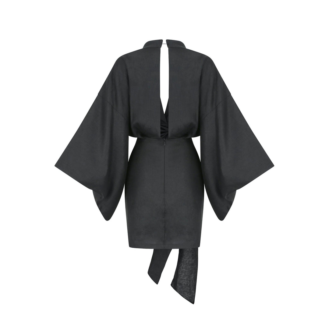 Melissa Kimono Mini Dress | Black - www.melissaphair.com