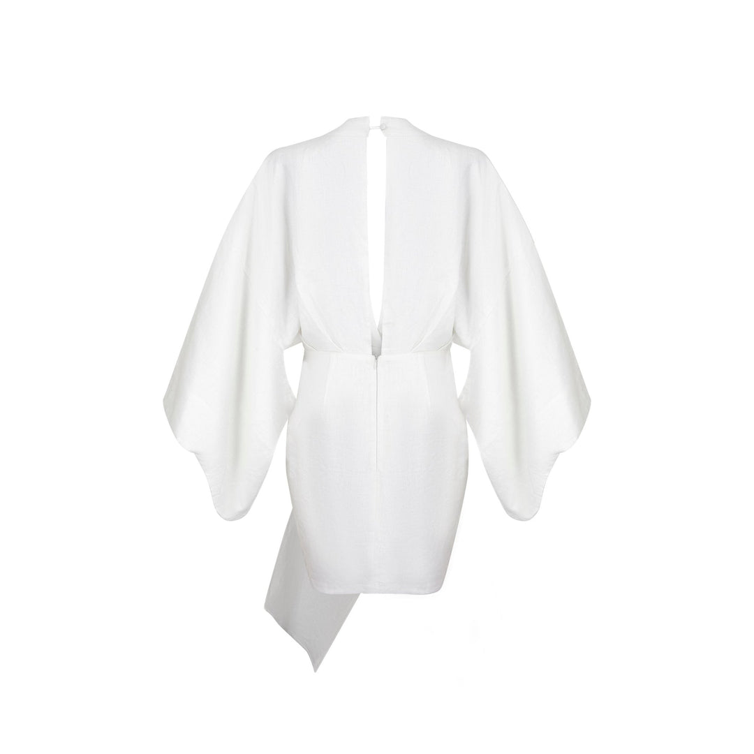 Melissa Kimono Mini Dress | White - www.melissaphair.com