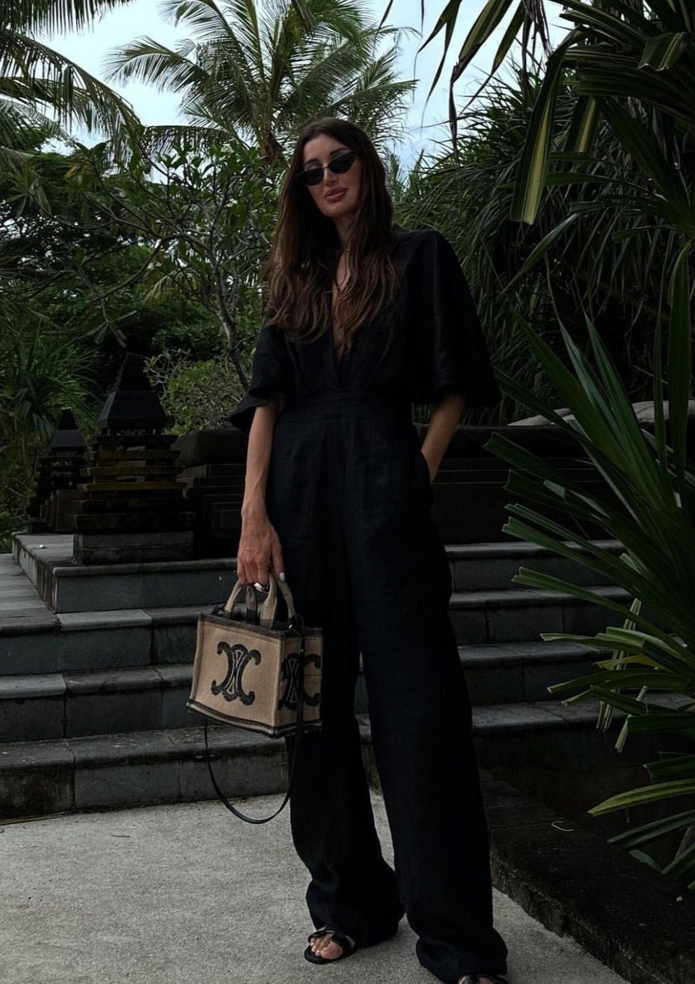 The Melissa Jumpsuit in Black Linen - www.melissaphair.com